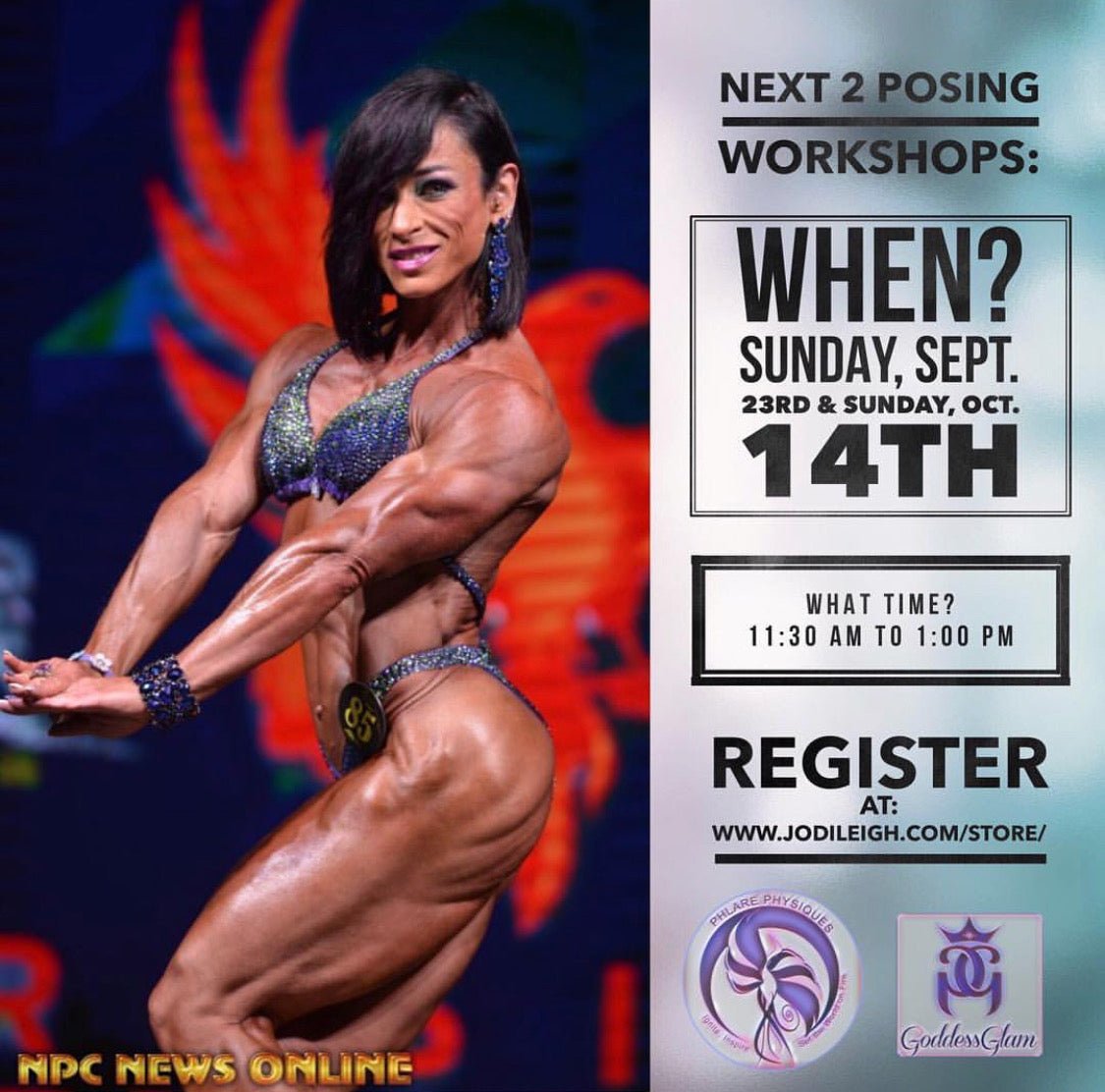 Jodi Miller @Theposingprofessor's October Posing Workshop! - Goddess Glam Custom Competition Suits
