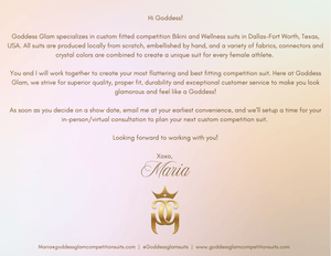 Goddess Gift - Goddess Glam Custom Competition Suits